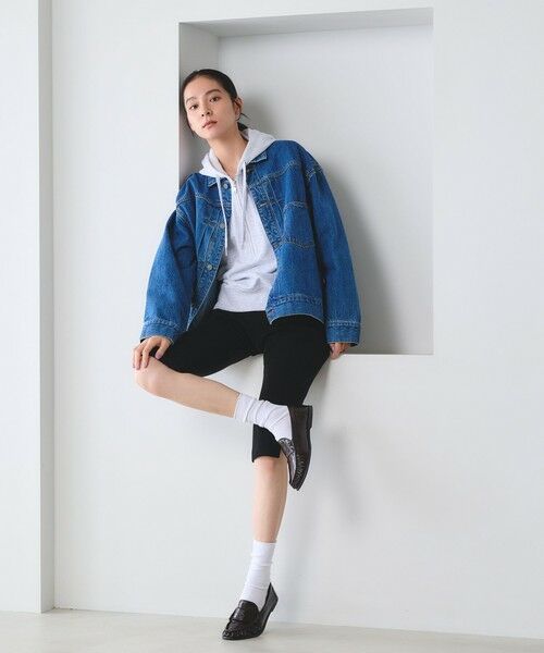 BEAUTY&YOUTH UNITED ARROWS / ビューティー&ユース ユナイテッドアローズ ビジネス・ドレスシューズ | レザーライク エンボス ギャザー ローファー | 詳細15
