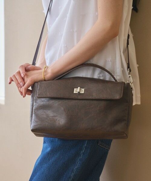 BEAUTY&YOUTH UNITED ARROWS / ビューティー&ユース ユナイテッドアローズ ショルダーバッグ | ヒネリ ワンハンドル 2WAY ショルダーバッグ（DK.BROWN）