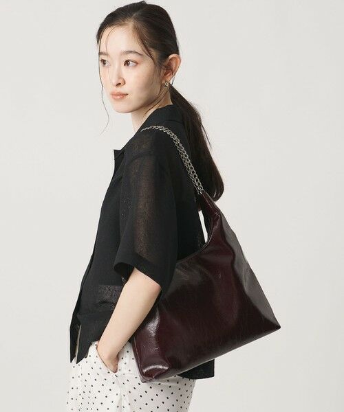 BEAUTY&YOUTH UNITED ARROWS / ビューティー&ユース ユナイテッドアローズ ショルダーバッグ | レザーライク チェーン ショルダーバッグ | 詳細10
