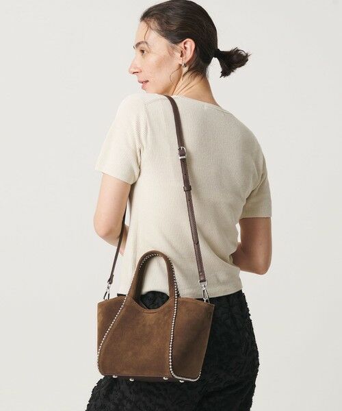 BEAUTY&YOUTH UNITED ARROWS / ビューティー&ユース ユナイテッドアローズ トートバッグ | スエードライク ボールチェーン 2WAY ミニ トートバッグ | 詳細5