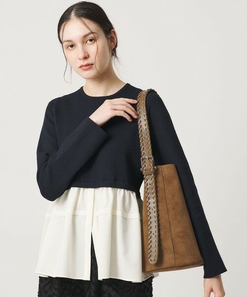 BEAUTY&YOUTH UNITED ARROWS / ビューティー&ユース ユナイテッドアローズ ショルダーバッグ | レザーライク カガリハンドル ショルダーバッグ | 詳細12