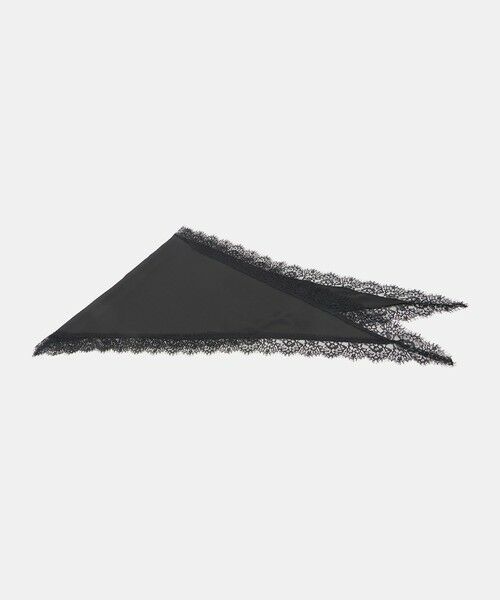BEAUTY&YOUTH UNITED ARROWS / ビューティー&ユース ユナイテッドアローズ バンダナ・スカーフ | レース トライアングル スカーフ（BLACK）