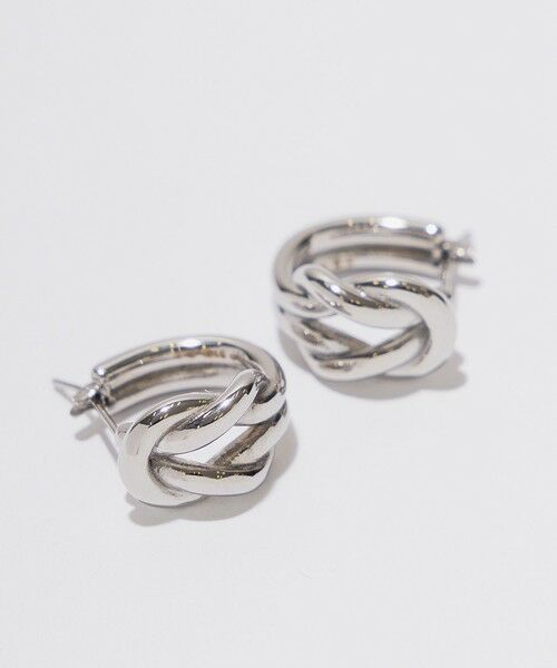BEAUTY&YOUTH UNITED ARROWS / ビューティー&ユース ユナイテッドアローズ ピアス・イヤリング | ＜by Preek＞ノット フープ ピアス（SILVER）