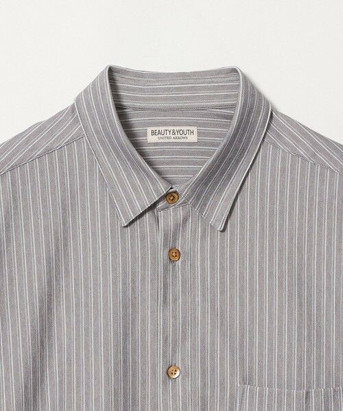 BEAUTY&YOUTH UNITED ARROWS / ビューティー&ユース ユナイテッドアローズ シャツ・ブラウス | クイック ストレッチ ストライプ レギュラー シャツ SLIM型  吸水速乾 タテヨコストレッチ | 詳細3