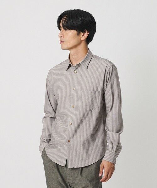 BEAUTY&YOUTH UNITED ARROWS / ビューティー&ユース ユナイテッドアローズ シャツ・ブラウス | クイック ストレッチ ストライプ レギュラー シャツ SLIM型  吸水速乾 タテヨコストレッチ | 詳細1
