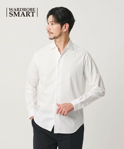 BEAUTY&YOUTH UNITED ARROWS / ビューティー&ユース ユナイテッドアローズ シャツ・ブラウス | 【WEB限定 WARDROBE SMART】コットン ワイドカラー スキッパー シャツ(WHITE)
