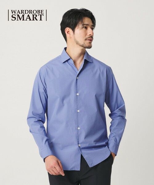 BEAUTY&YOUTH UNITED ARROWS / ビューティー&ユース ユナイテッドアローズ シャツ・ブラウス | 【WEB限定 WARDROBE SMART】コットン ワイドカラー スキッパー シャツ(COBALT)