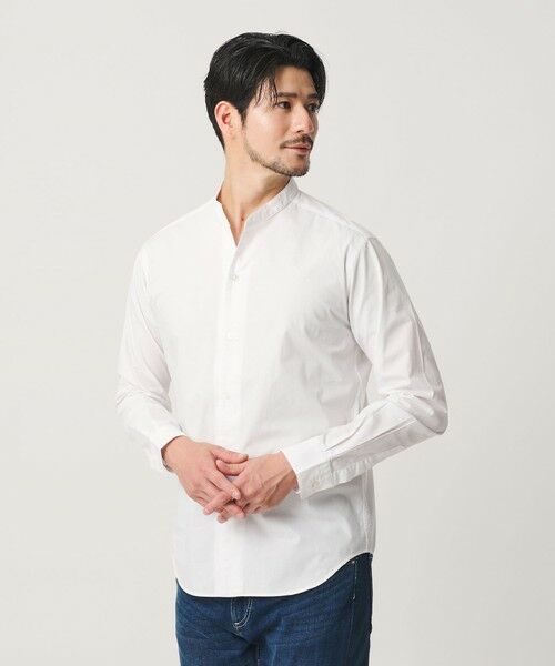 BEAUTY&YOUTH UNITED ARROWS / ビューティー&ユース ユナイテッドアローズ シャツ・ブラウス | 【WEB限定 WARDROBE SMART】コットン バンドカラー スキッパー シャツ | 詳細1