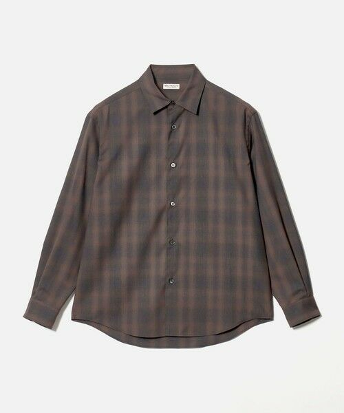 BEAUTY&YOUTH UNITED ARROWS / ビューティー&ユース ユナイテッドアローズ シャツ・ブラウス | 尾州 ウーステッド チェック レギュラー シャツ GRANDE TAPERD型 ウォッシャブル MADE IN JAPAN（DK.GRAY）