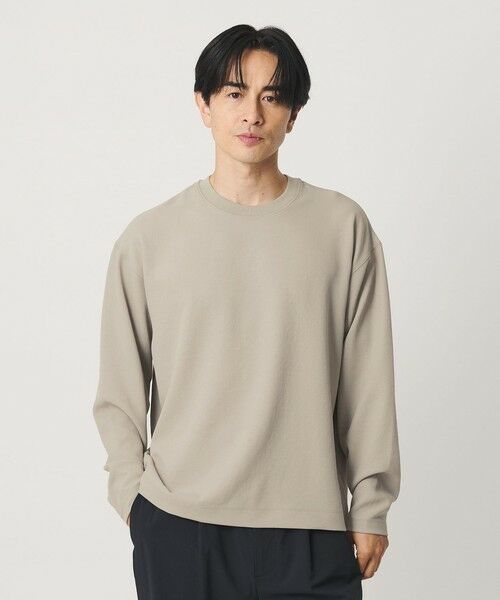 BEAUTY&YOUTH UNITED ARROWS / ビューティー&ユース ユナイテッドアローズ カットソー | FUSION TWILL クルーネック カットソー UVカット タテヨコストレッチ（MD.GRAY）
