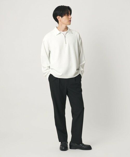 BEAUTY&YOUTH UNITED ARROWS / ビューティー&ユース ユナイテッドアローズ カットソー | FUSION TWILL ハーフジップ カットソー UVカット タテヨコストレッチ | 詳細1