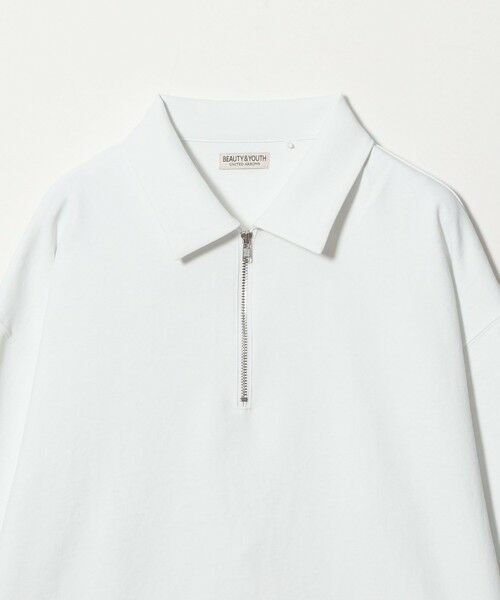 BEAUTY&YOUTH UNITED ARROWS / ビューティー&ユース ユナイテッドアローズ カットソー | FUSION TWILL ハーフジップ カットソー UVカット タテヨコストレッチ | 詳細4