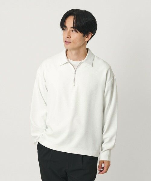 BEAUTY&YOUTH UNITED ARROWS / ビューティー&ユース ユナイテッドアローズ カットソー | FUSION TWILL ハーフジップ カットソー UVカット タテヨコストレッチ | 詳細2