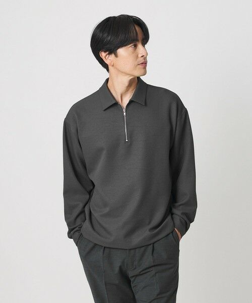 BEAUTY&YOUTH UNITED ARROWS / ビューティー&ユース ユナイテッドアローズ カットソー | FUSION TWILL ハーフジップ カットソー UVカット タテヨコストレッチ | 詳細6