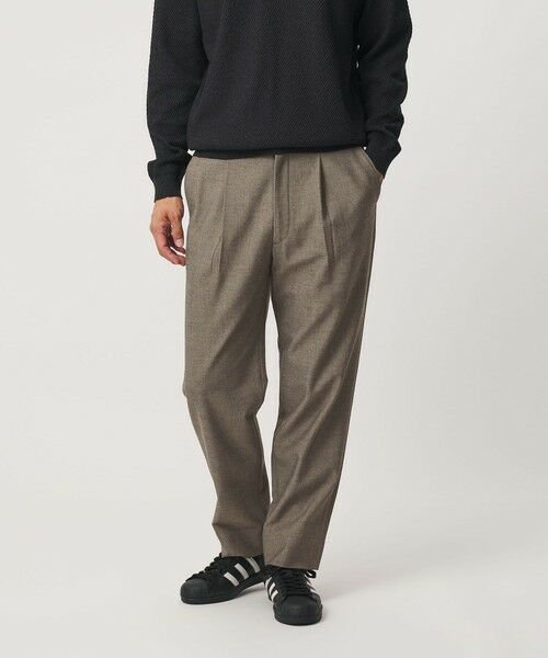 BEAUTY&YOUTH UNITED ARROWS / ビューティー&ユース ユナイテッドアローズ その他パンツ | アルガン トロ 1プリーツ テーパード パンツ NO.7 タテヨコストレッチ(BEIGE)