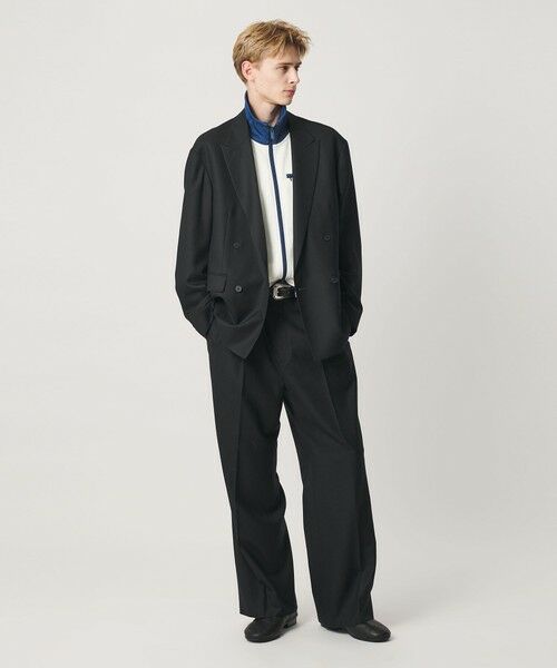BEAUTY&YOUTH UNITED ARROWS / ビューティー&ユース ユナイテッドアローズ その他パンツ | N/SUIT サキソニー 2プリーツ ワイド スラックス | 詳細6