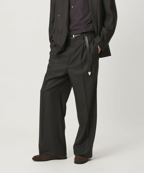 BEAUTY&YOUTH UNITED ARROWS / ビューティー&ユース ユナイテッドアローズ その他パンツ | N/SUIT サキソニー 2プリーツ ワイド スラックス | 詳細11