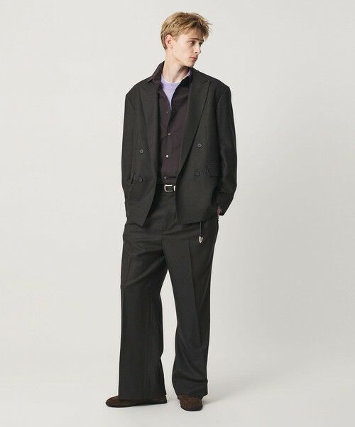BEAUTY&YOUTH UNITED ARROWS / ビューティー&ユース ユナイテッドアローズ その他パンツ | N/SUIT サキソニー 2プリーツ ワイド スラックス | 詳細12