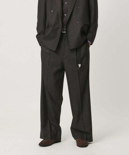 BEAUTY&YOUTH UNITED ARROWS / ビューティー&ユース ユナイテッドアローズ その他パンツ | N/SUIT サキソニー 2プリーツ ワイド スラックス | 詳細13