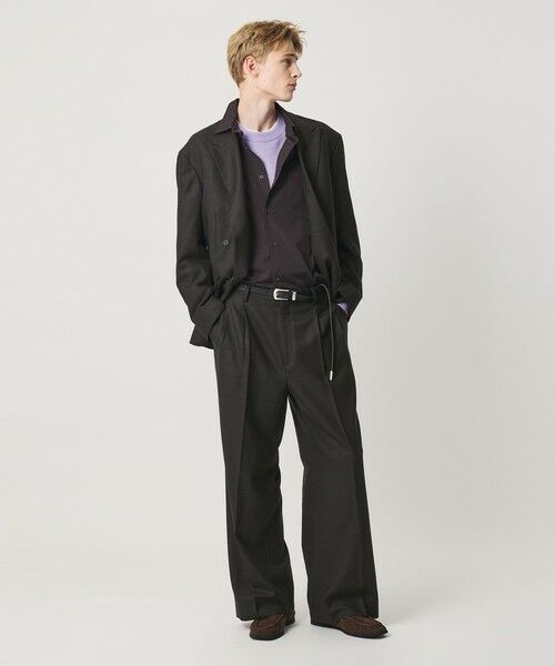 BEAUTY&YOUTH UNITED ARROWS / ビューティー&ユース ユナイテッドアローズ その他パンツ | N/SUIT サキソニー 2プリーツ ワイド スラックス | 詳細14