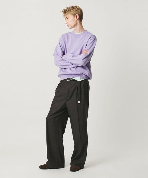 BEAUTY&YOUTH UNITED ARROWS / ビューティー&ユース ユナイテッドアローズ その他パンツ | N/SUIT サキソニー 2プリーツ ワイド スラックス | 詳細15