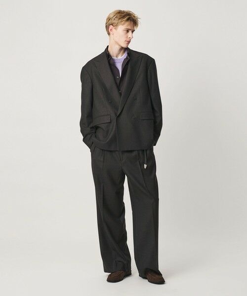 BEAUTY&YOUTH UNITED ARROWS / ビューティー&ユース ユナイテッドアローズ その他パンツ | N/SUIT サキソニー 2プリーツ ワイド スラックス | 詳細16