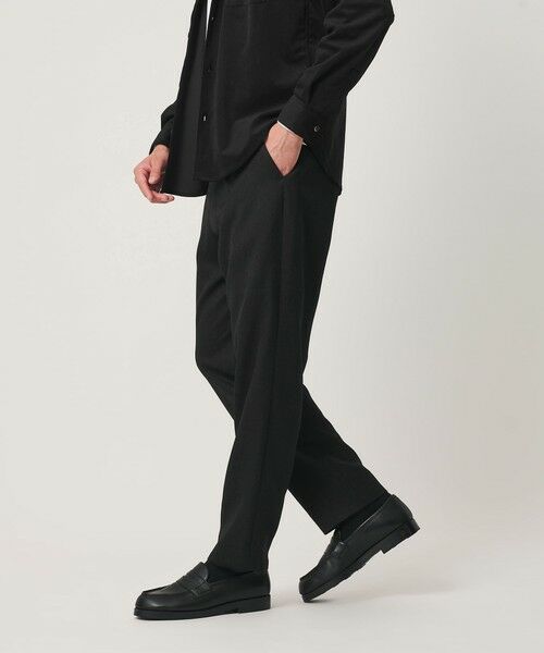 BEAUTY&YOUTH UNITED ARROWS / ビューティー&ユース ユナイテッドアローズ その他パンツ | 【WEB限定 WARDROBE SMART】 ウールライク ステルスポケット 1P セミワイド パンツ（BLACK）