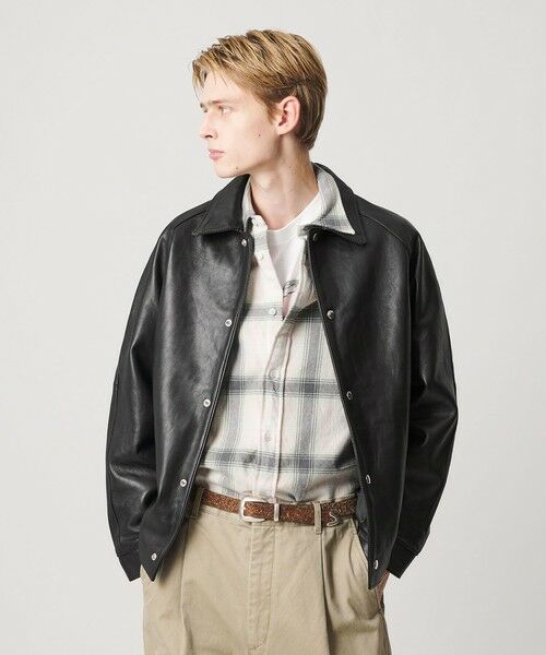 BEAUTY&YOUTH UNITED ARROWS / ビューティー&ユース ユナイテッドアローズ その他アウター | セミベジタブル レザー ラグラン ブルゾン | 詳細1