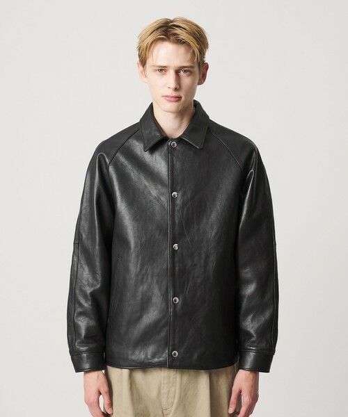 BEAUTY&YOUTH UNITED ARROWS / ビューティー&ユース ユナイテッドアローズ その他アウター | セミベジタブル レザー ラグラン ブルゾン | 詳細4