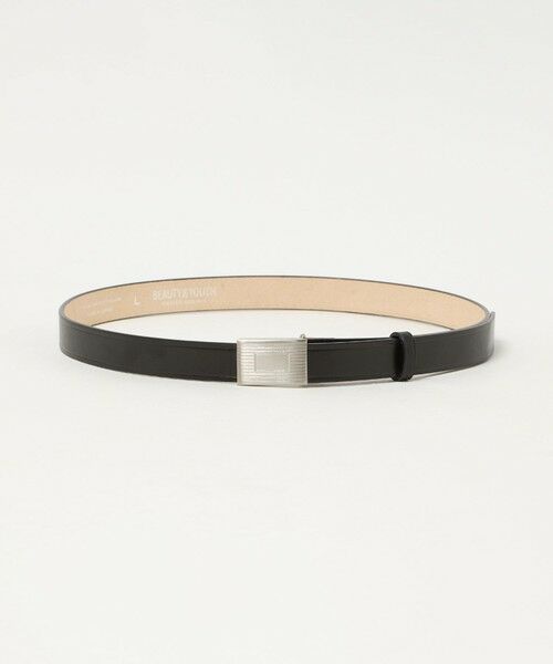 BEAUTY&YOUTH UNITED ARROWS / ビューティー&ユース ユナイテッドアローズ ベルト・サスペンダー | エンジンターンド バックル ベルト（BLACK）