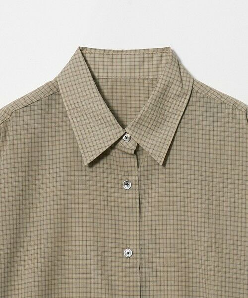 BEAUTY&YOUTH UNITED ARROWS / ビューティー&ユース ユナイテッドアローズ シャツ・ブラウス | 毛ポリエステル ソリッド＆チェック レギュラーカラーシャツ ウォッシャブル | 詳細3