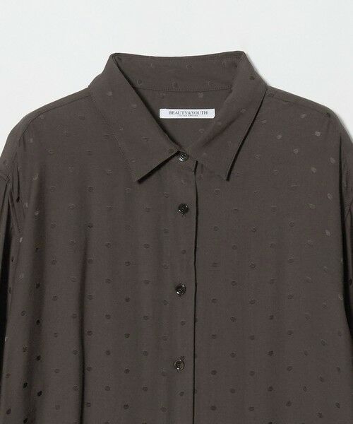 BEAUTY&YOUTH UNITED ARROWS / ビューティー&ユース ユナイテッドアローズ シャツ・ブラウス | レーヨン ドットジャガード タック レギュラーカラー シャツ | 詳細3