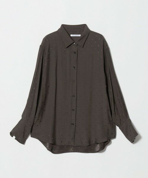 BEAUTY&YOUTH UNITED ARROWS / ビューティー&ユース ユナイテッドアローズ シャツ・ブラウス | レーヨン ドットジャガード タック レギュラーカラー シャツ（DK.BROWN）
