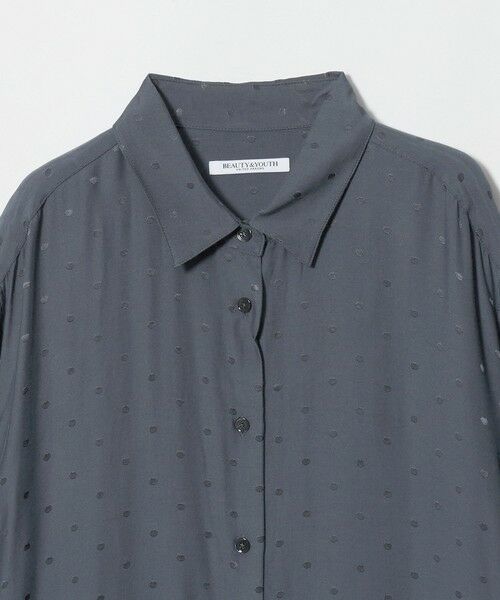 BEAUTY&YOUTH UNITED ARROWS / ビューティー&ユース ユナイテッドアローズ シャツ・ブラウス | レーヨン ドットジャガード タック レギュラーカラー シャツ | 詳細6