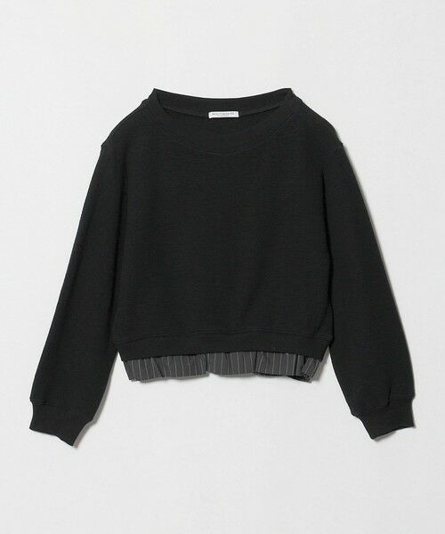 BEAUTY&YOUTH UNITED ARROWS / ビューティー&ユース ユナイテッドアローズ カットソー | コットン ダブルフェイス ドッキング プルオーバー（BLACK）