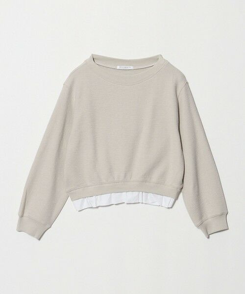 BEAUTY&YOUTH UNITED ARROWS / ビューティー&ユース ユナイテッドアローズ カットソー | コットン ダブルフェイス ドッキング プルオーバー（LT.GRAY）