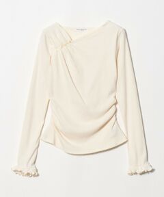 BEAUTY&YOUTH UNITED ARROWS / ビューティー&ユース ユナイテッドアローズ カットソー | コットン リブ ボタン ギャザー プルオーバー