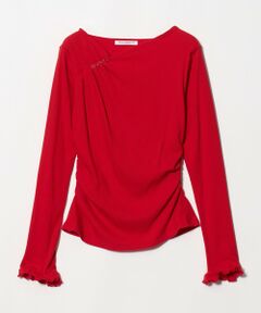 BEAUTY&YOUTH UNITED ARROWS / ビューティー&ユース ユナイテッドアローズ カットソー | コットン リブ ボタン ギャザー プルオーバー