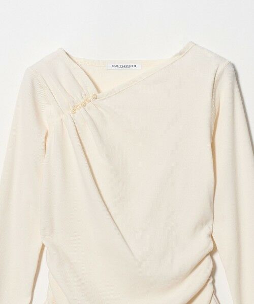 BEAUTY&YOUTH UNITED ARROWS / ビューティー&ユース ユナイテッドアローズ カットソー | コットン リブ ボタン ギャザー プルオーバー | 詳細1