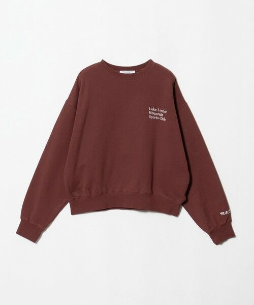 BEAUTY&YOUTH UNITED ARROWS / ビューティー&ユース ユナイテッドアローズ スウェット | コットン裏毛 ロゴスウェット プルオーバー（MD.BROWN）