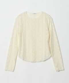 BEAUTY&YOUTH UNITED ARROWS / ビューティー&ユース ユナイテッドアローズ カットソー | ブラッシュド レース プルオーバー ウォッシャブル