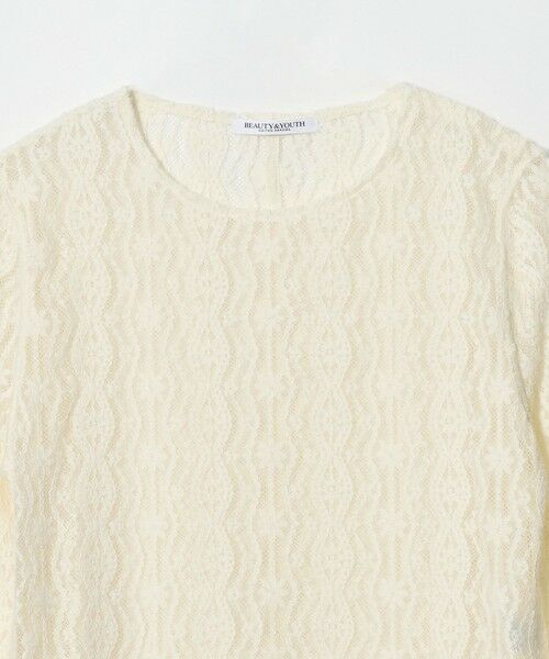 BEAUTY&YOUTH UNITED ARROWS / ビューティー&ユース ユナイテッドアローズ カットソー | ブラッシュド レース プルオーバー ウォッシャブル | 詳細1