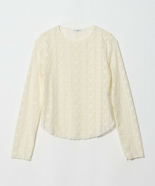 BEAUTY&YOUTH UNITED ARROWS / ビューティー&ユース ユナイテッドアローズ カットソー | ブラッシュド レース プルオーバー ウォッシャブル（OFF WHITE）