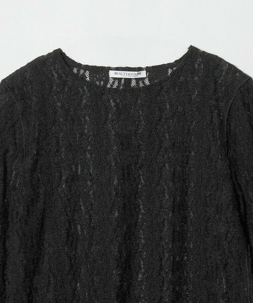 BEAUTY&YOUTH UNITED ARROWS / ビューティー&ユース ユナイテッドアローズ カットソー | ブラッシュド レース プルオーバー ウォッシャブル | 詳細7