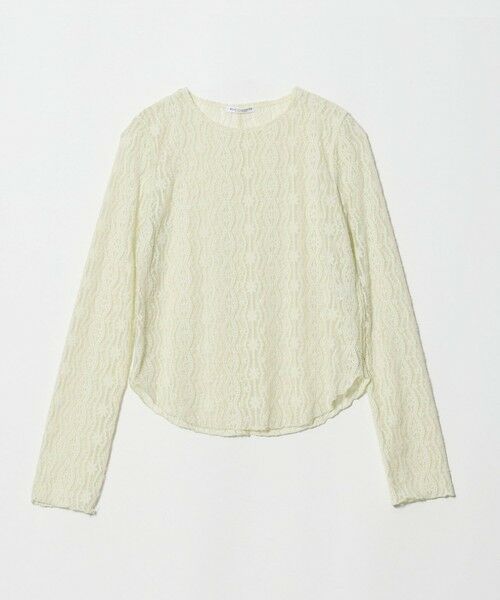 BEAUTY&YOUTH UNITED ARROWS / ビューティー&ユース ユナイテッドアローズ カットソー | ブラッシュド レース プルオーバー ウォッシャブル（LIME）