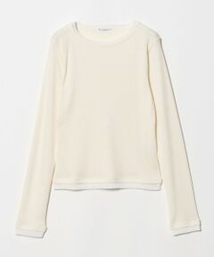 BEAUTY&YOUTH UNITED ARROWS / ビューティー&ユース ユナイテッドアローズ カットソー | ポリエステルコットン テレコ チュール ドッキングプルオーバー
