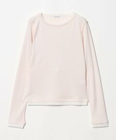 BEAUTY&YOUTH UNITED ARROWS / ビューティー&ユース ユナイテッドアローズ カットソー | ポリエステルコットン テレコ チュール ドッキングプルオーバー