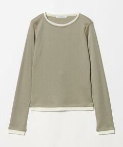 BEAUTY&YOUTH UNITED ARROWS / ビューティー&ユース ユナイテッドアローズ カットソー | ポリエステルコットン テレコ チュール ドッキングプルオーバー