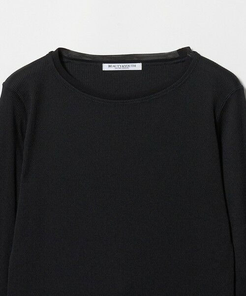 BEAUTY&YOUTH UNITED ARROWS / ビューティー&ユース ユナイテッドアローズ カットソー | ポリエステルコットン テレコ チュール ドッキングプルオーバー | 詳細3