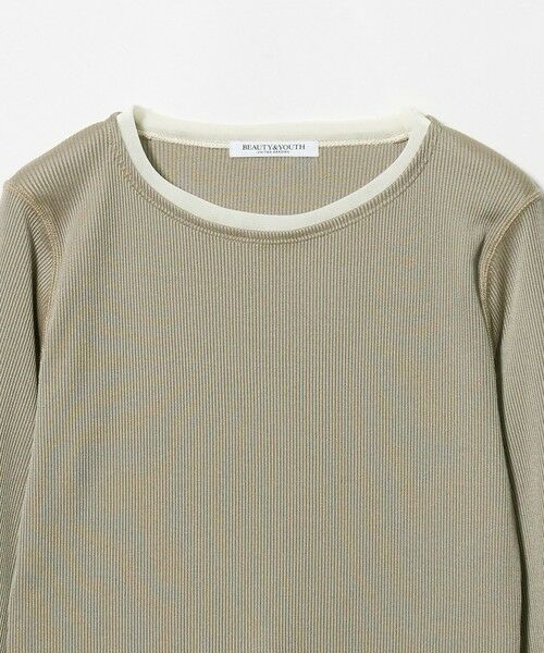 BEAUTY&YOUTH UNITED ARROWS / ビューティー&ユース ユナイテッドアローズ カットソー | ポリエステルコットン テレコ チュール ドッキングプルオーバー | 詳細8